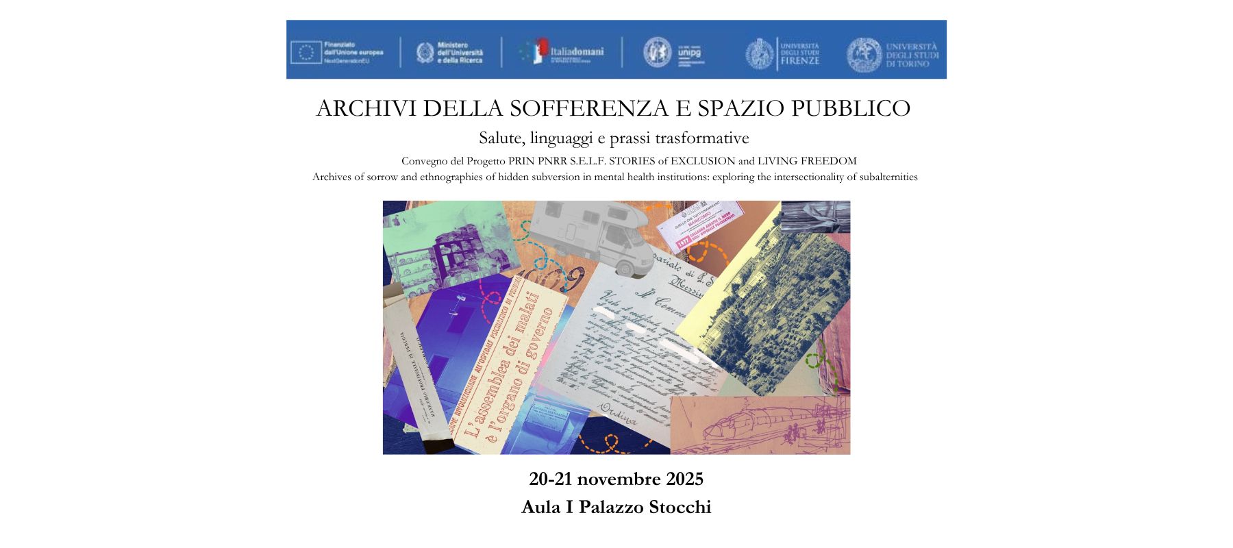 convegno del progetto prinpnrr s.e.l.f.storiesofexclusion and living freedom